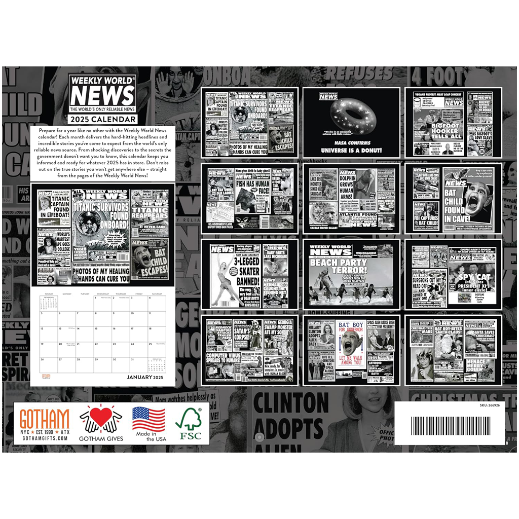 Weekly World News 2025 Calendar