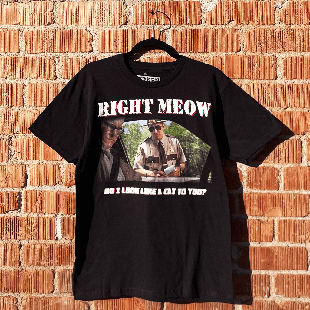 Right Meow Black T-Shirt