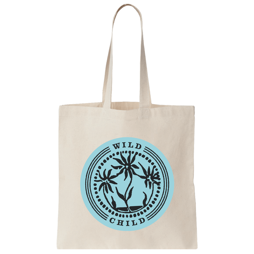 Blue Logo Natural Tote Bag