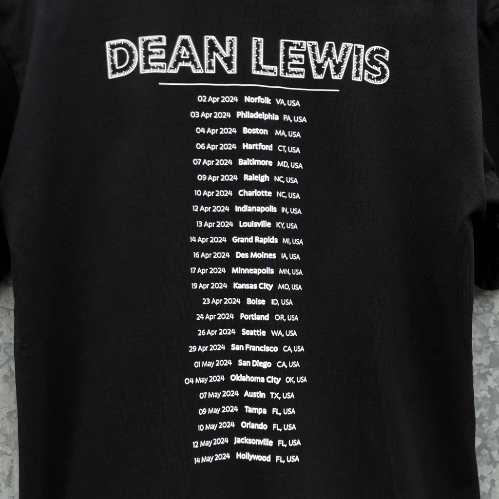 Dean Lewis 2024 Black T-Shirt