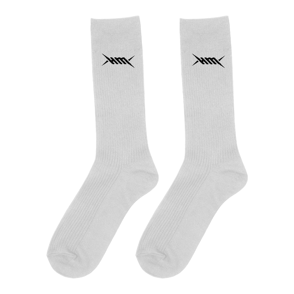 HM Logo White Socks