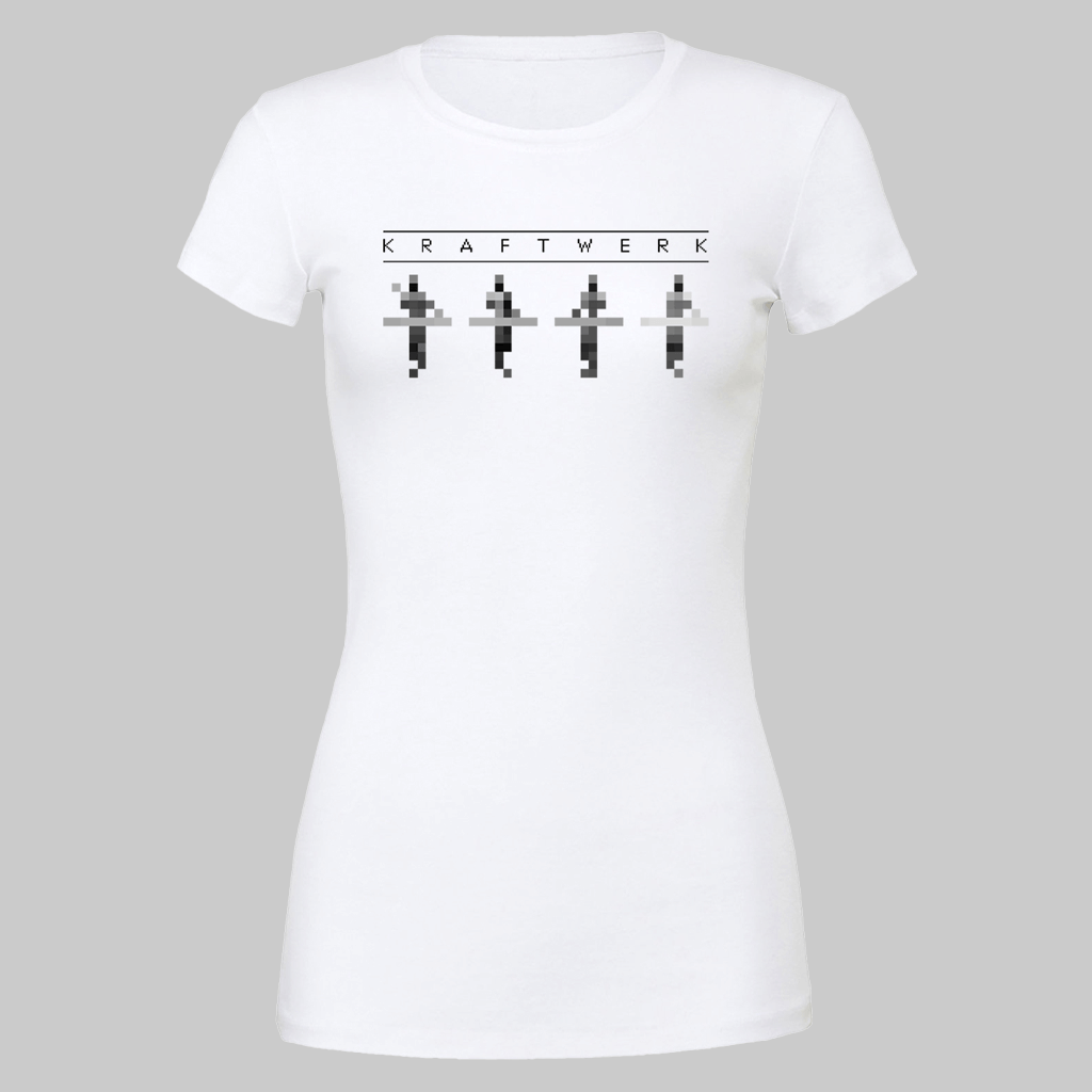 Women's Pixel Man White T-Shirt