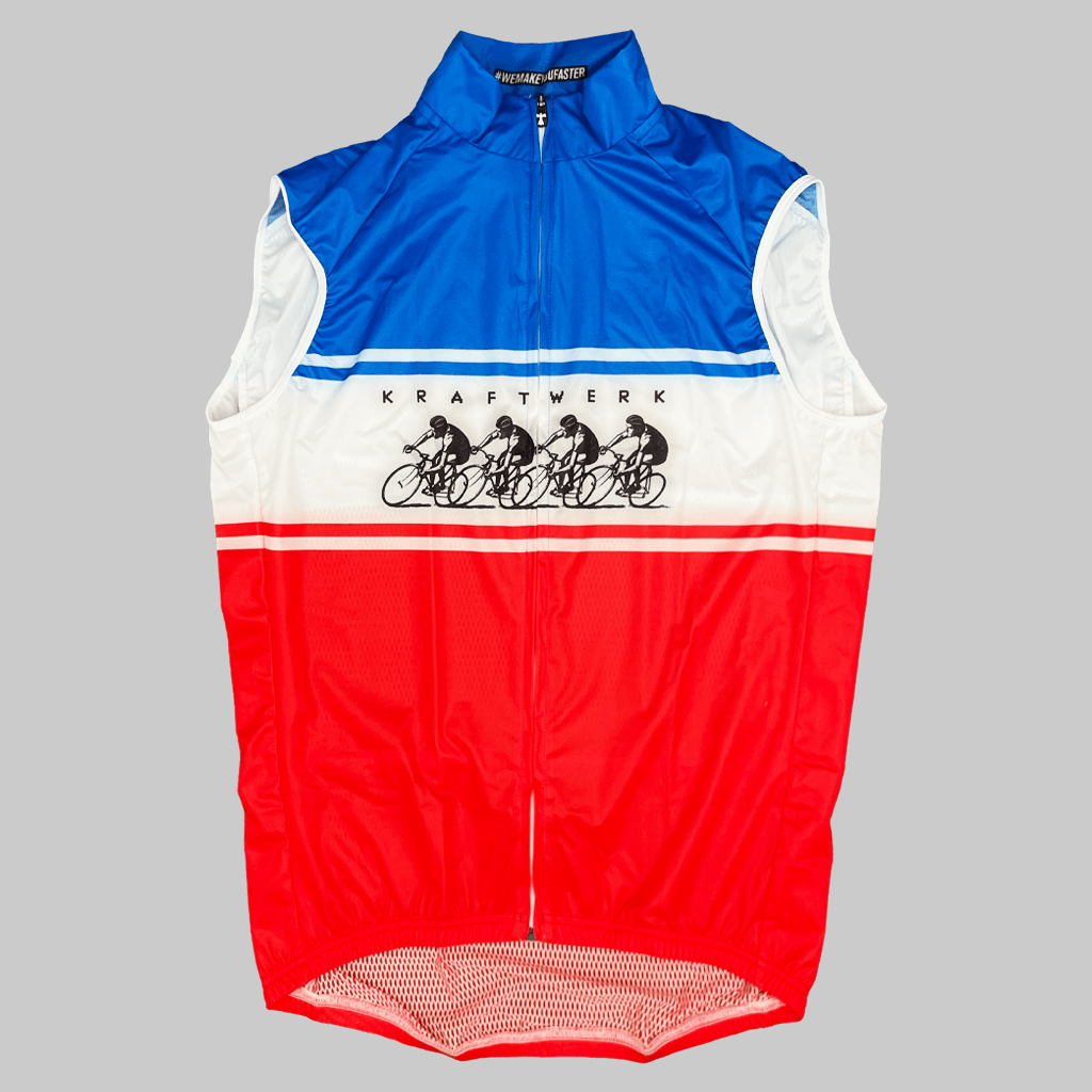 Mesh Body Windblock Jersey (Blue White & Red)