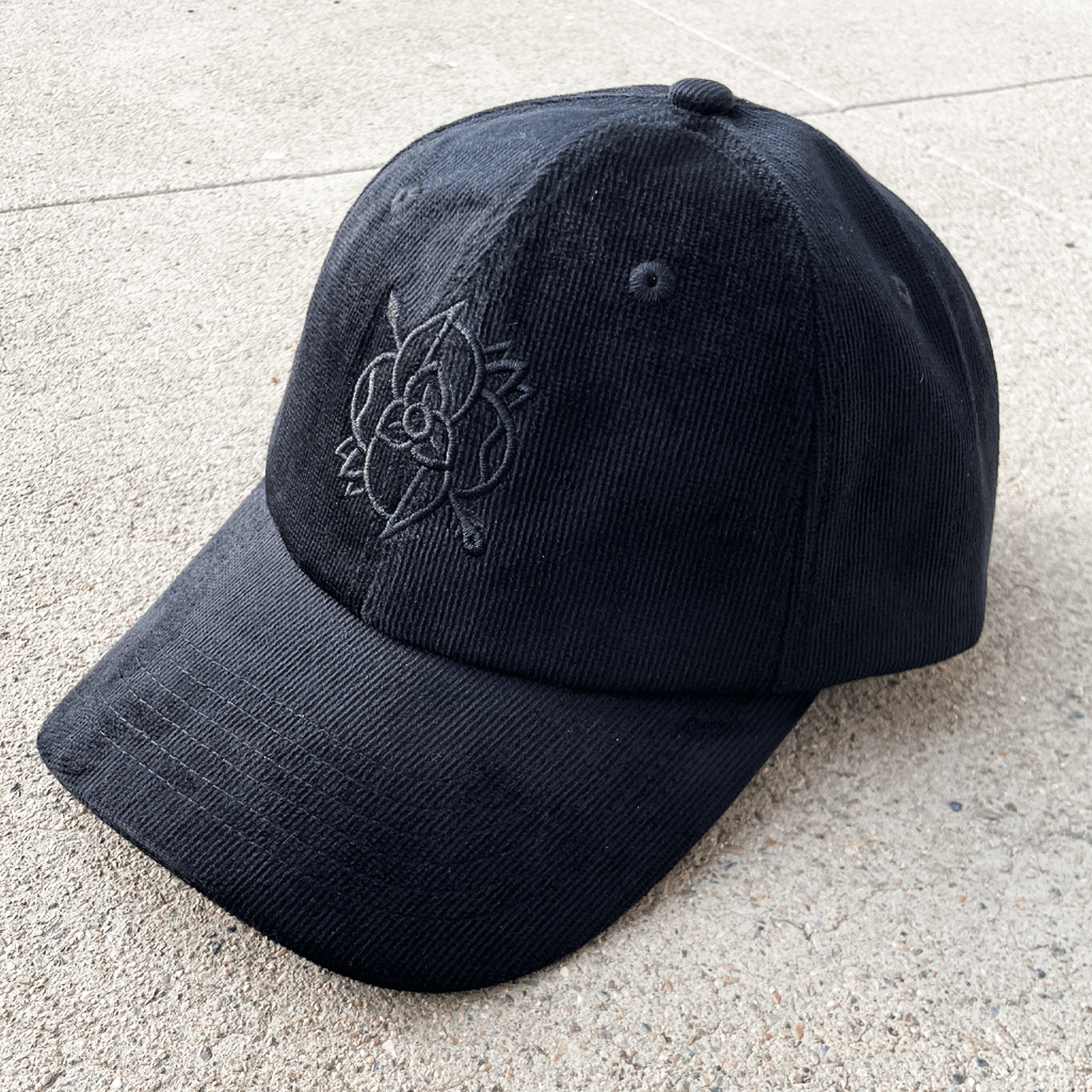 Logo Corduroy Black Hat