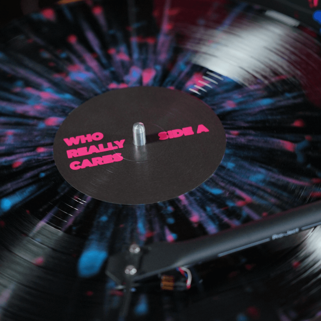 Who Really Cares 12" Blue & Pink Splatter Vinyl