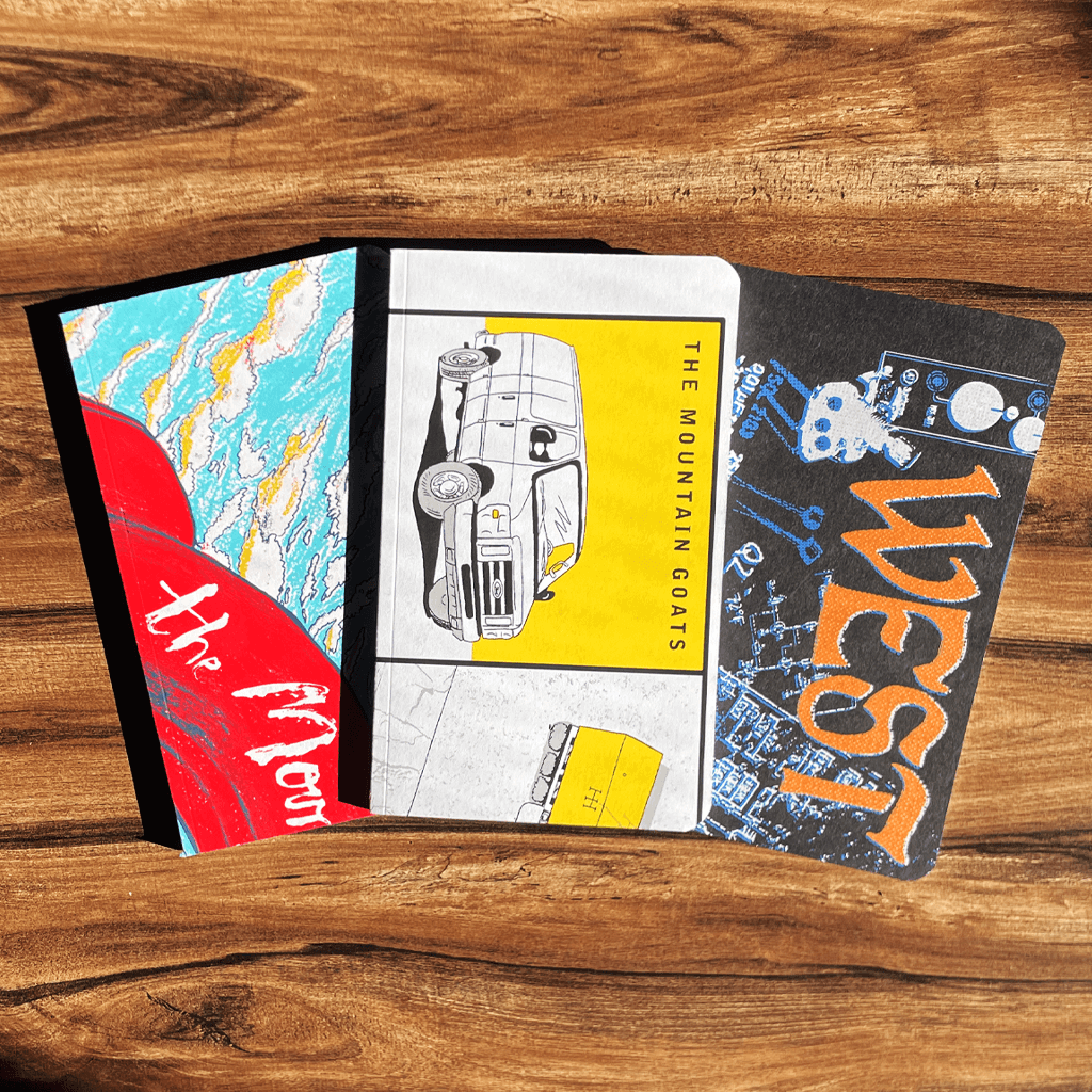 Up-Cycled Tour Print Notebooks