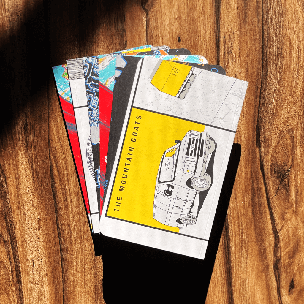 Up-Cycled Tour Print Notebooks