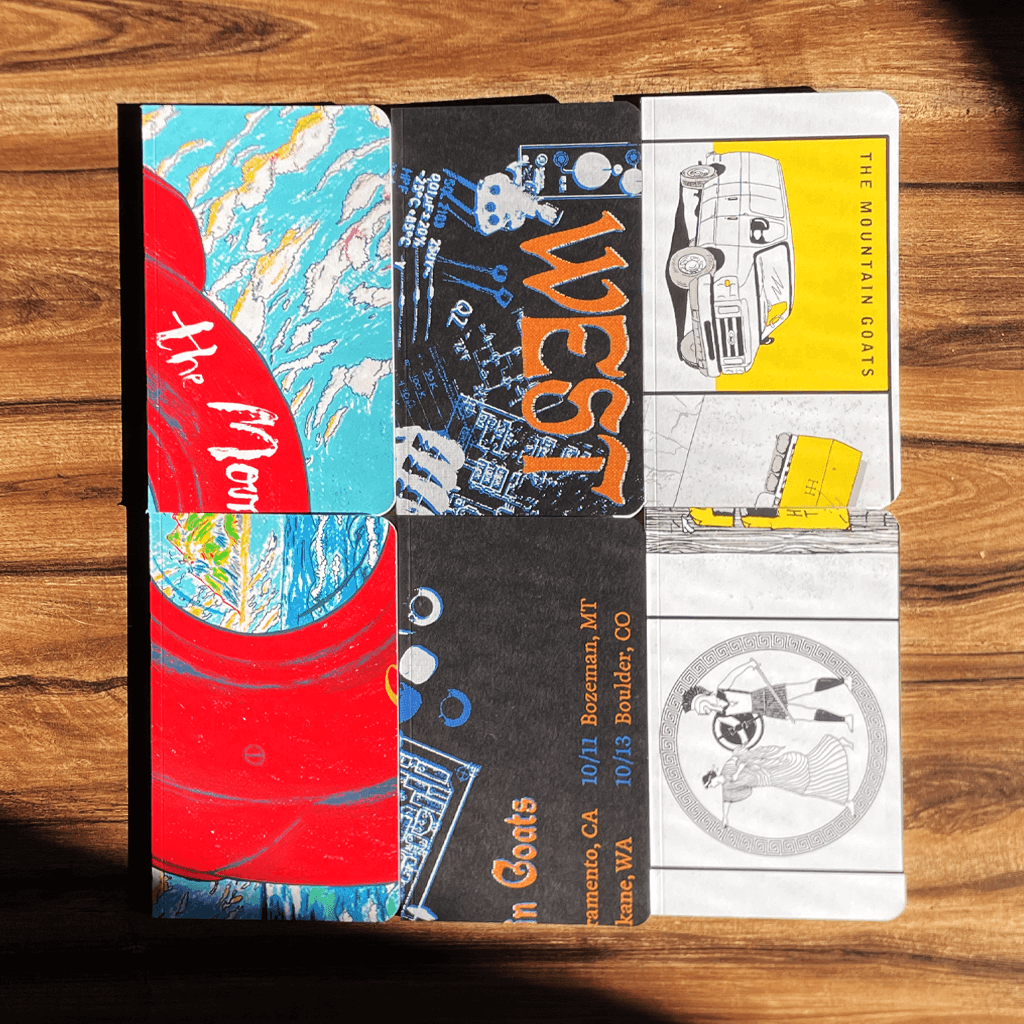 Up-Cycled Tour Print Notebooks