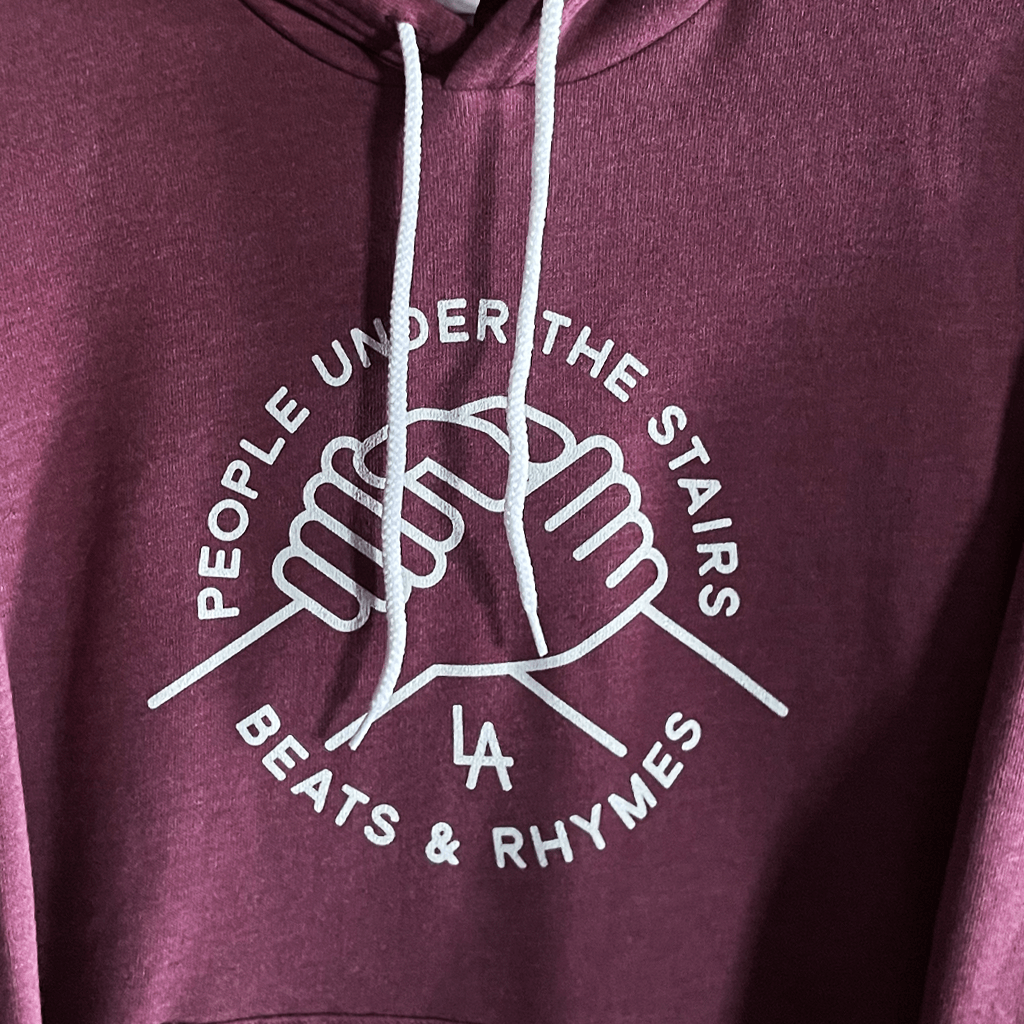 Handshake Heather Maroon Hoodie