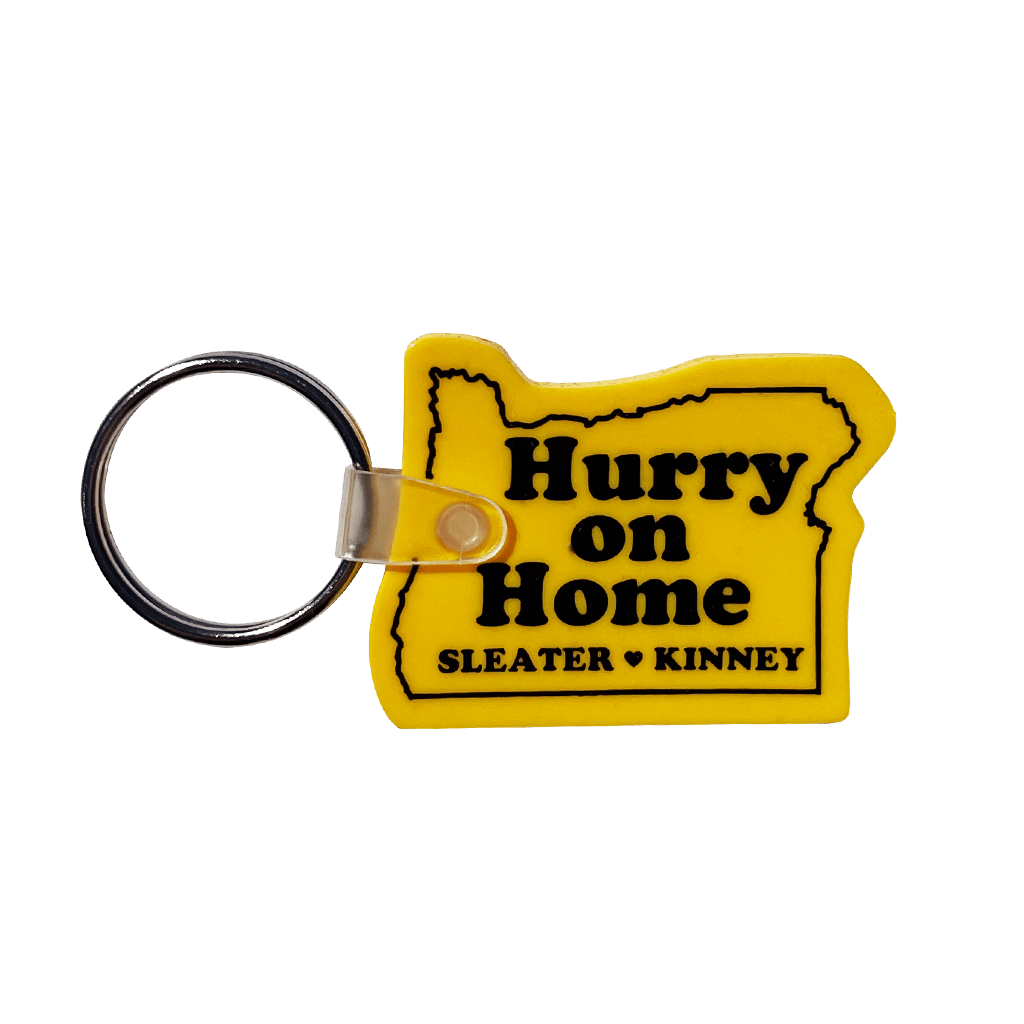 Hurry On Home Rubber Keychain