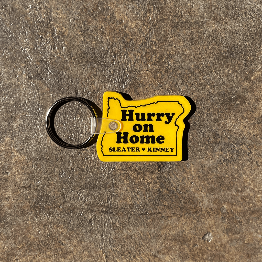 Hurry On Home Rubber Keychain