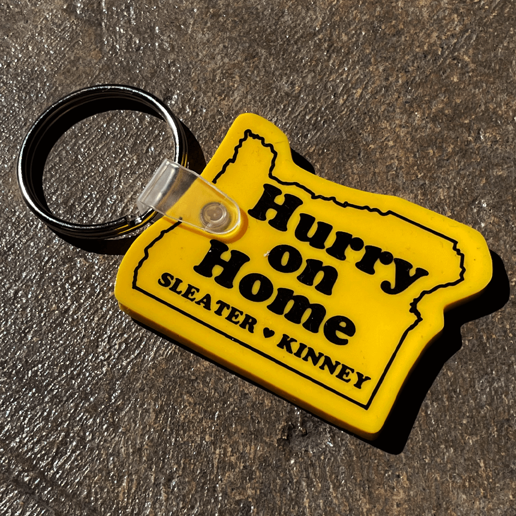 Hurry On Home Rubber Keychain