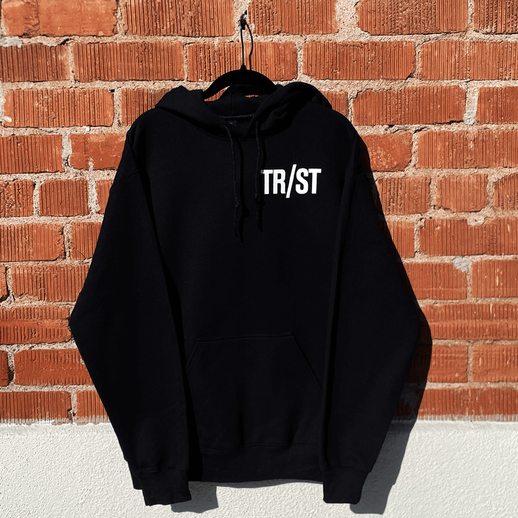 Logo Black Pullover Hooded Sweatshirt