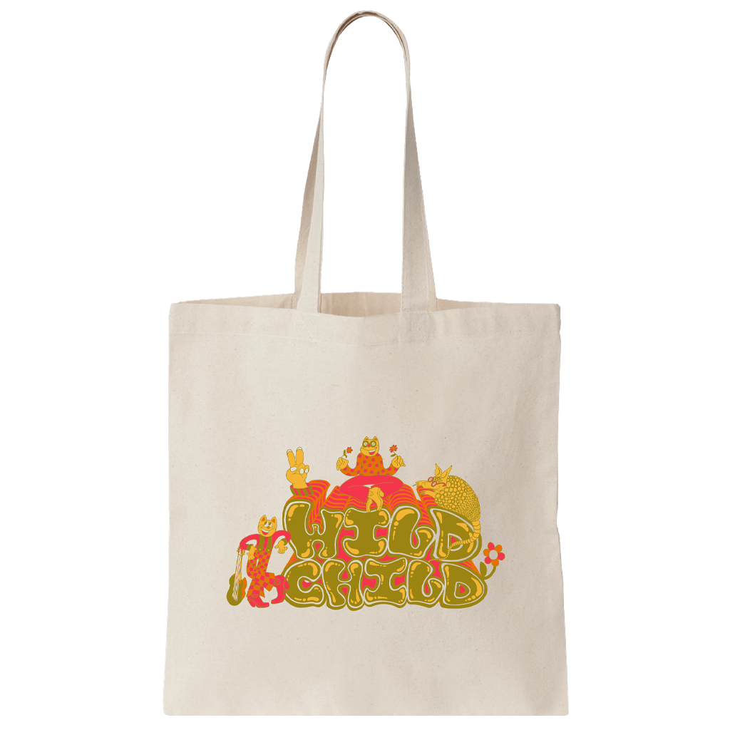 Bubble Script Natural Tote Bag