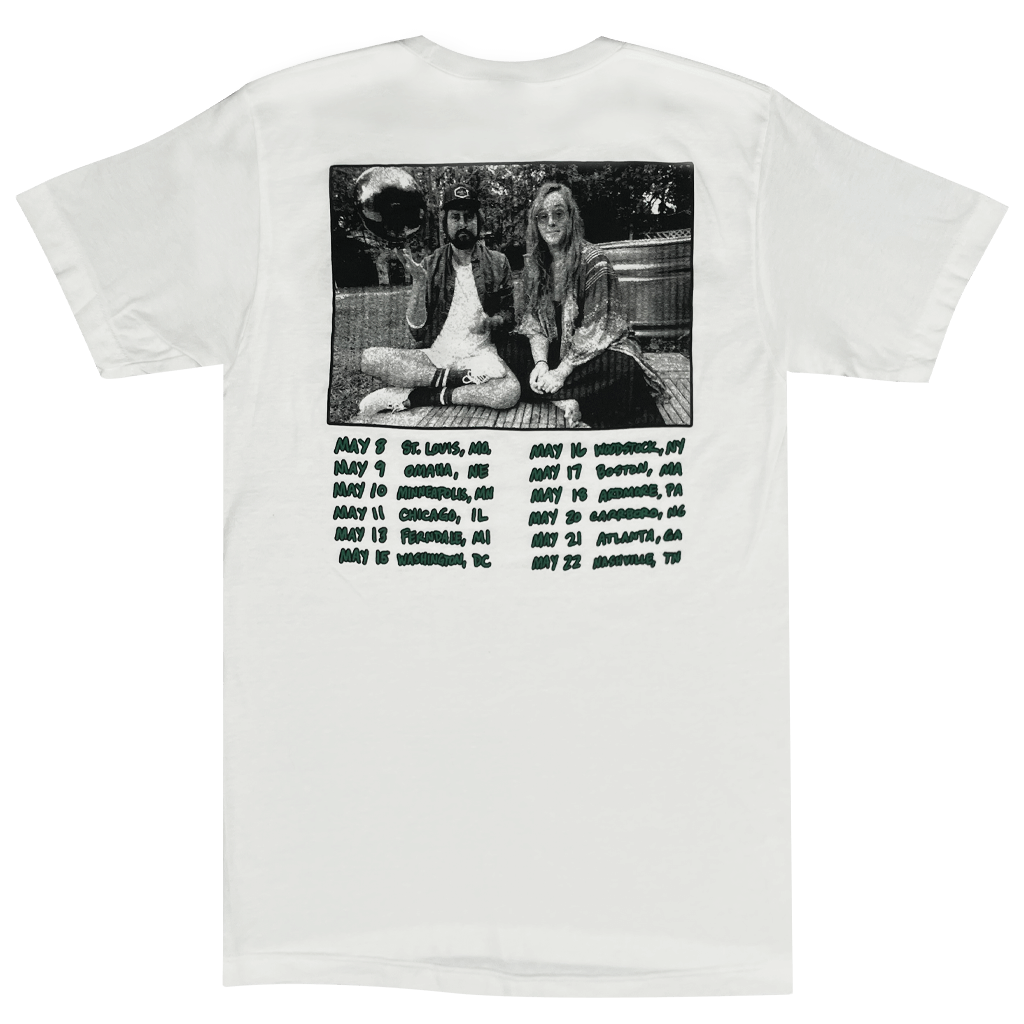 Green Script 2024 Tour White T-Shirt