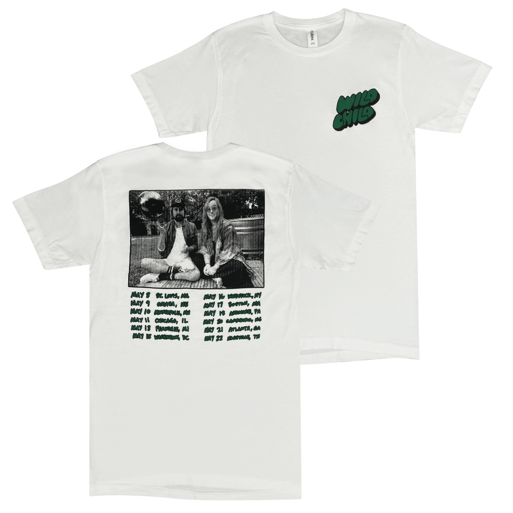 Green Script 2024 Tour White T-Shirt