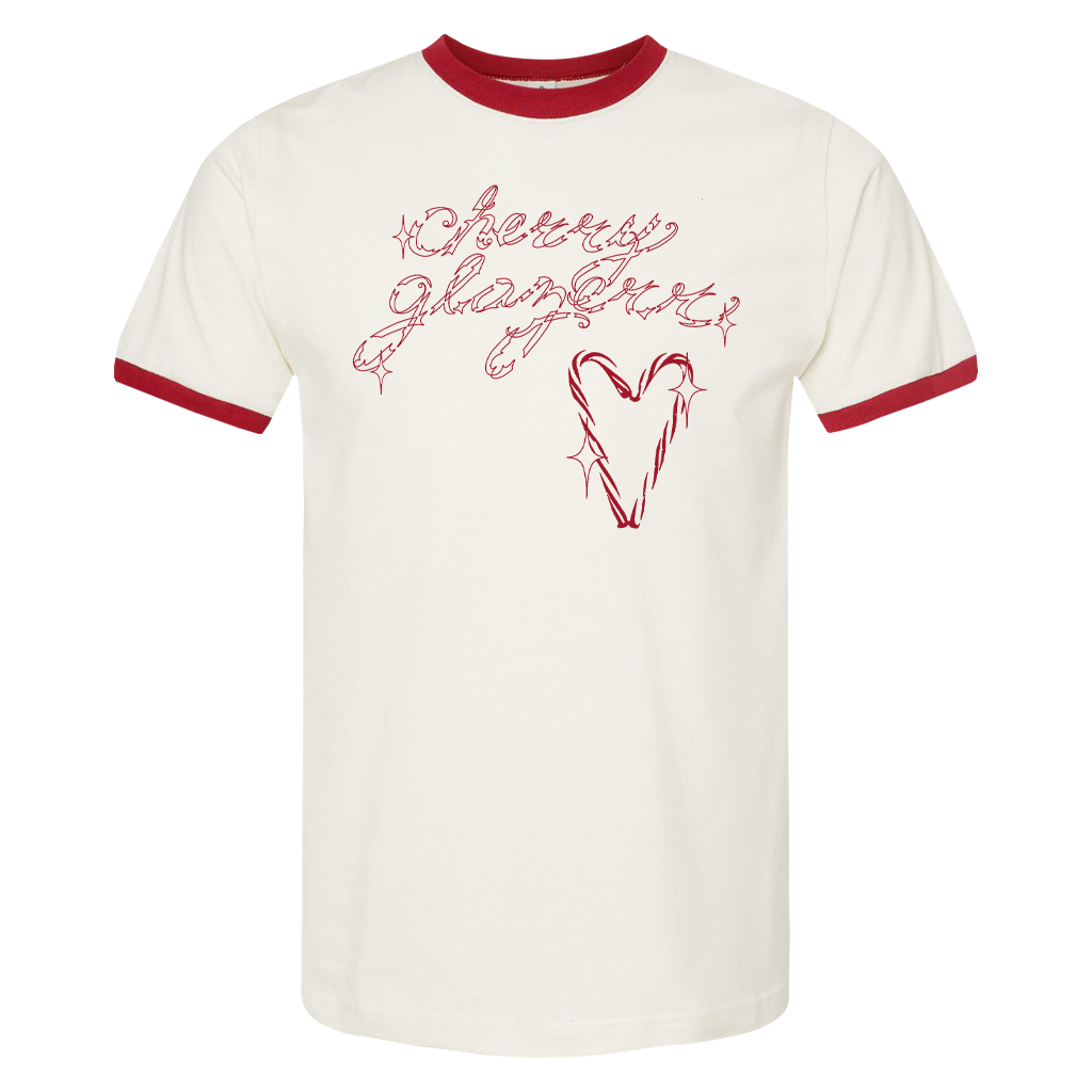 Candy Cane Heart Ringer T-Shirt